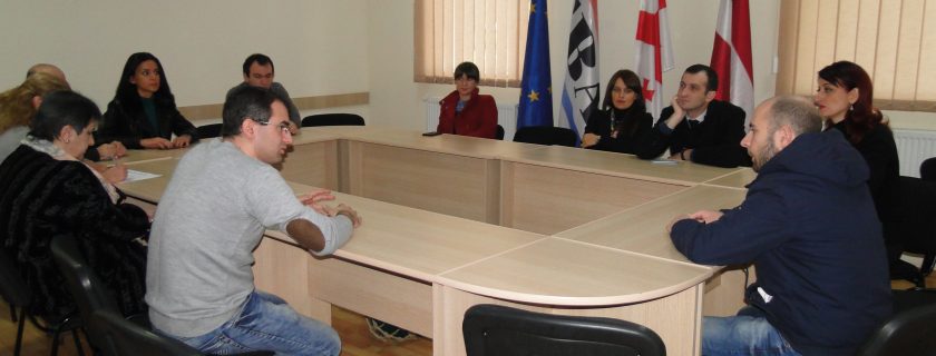 Meeting between professors – teachers and the representatives of IT  technical service
